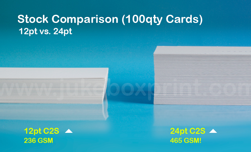 24 PT Thick Business Cards - The thickest business cards around - Jukeboxprint.com